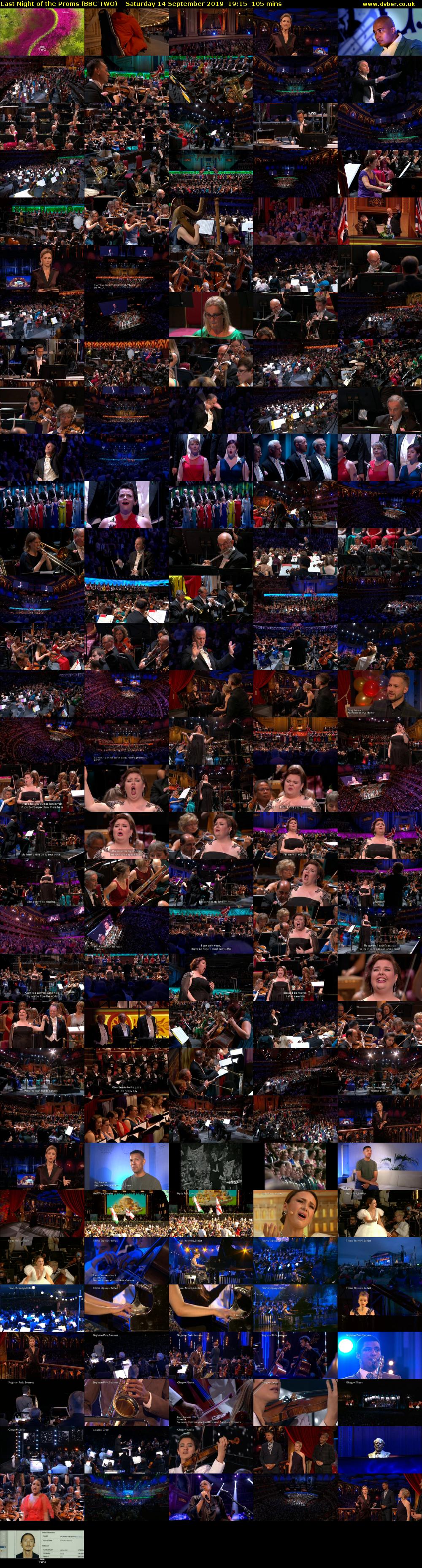 Last Night of the Proms (BBC TWO) Saturday 14 September 2019 19:15 - 21:00