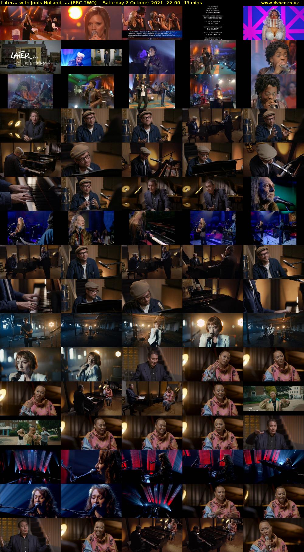 Later... with Jools Holland -... (BBC TWO) Saturday 2 October 2021 22:00 - 22:45