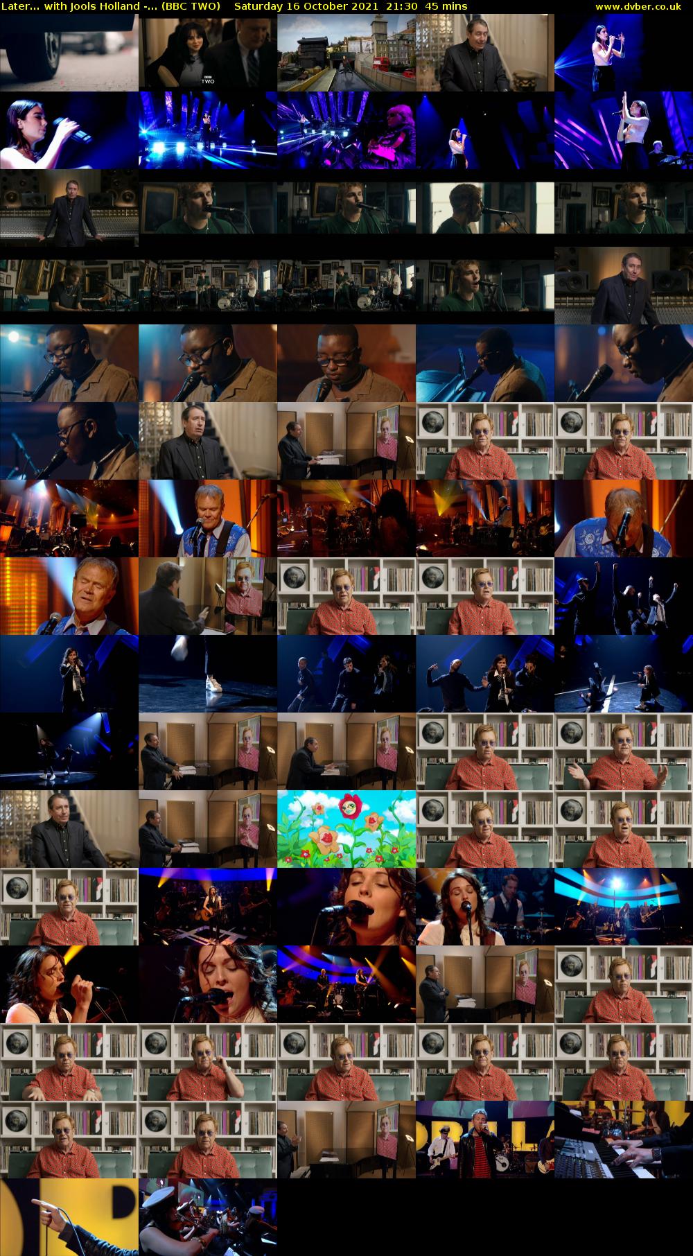 Later... with Jools Holland -... (BBC TWO) Saturday 16 October 2021 21:30 - 22:15