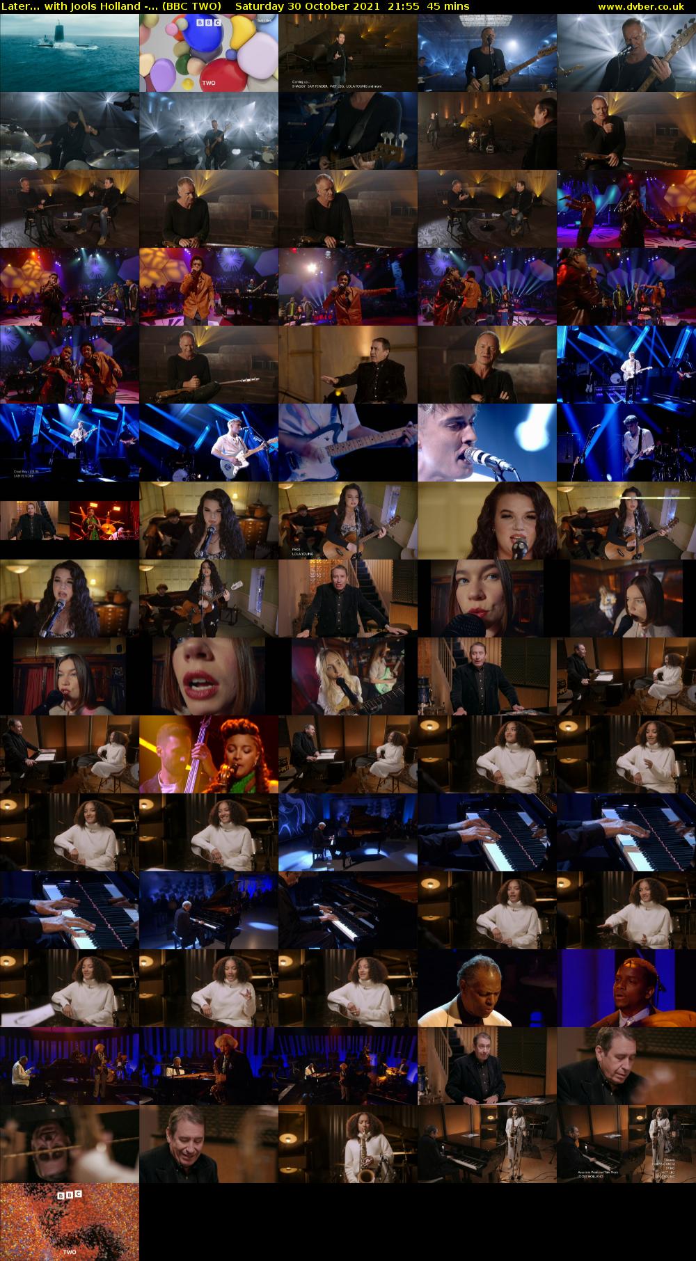 Later... with Jools Holland -... (BBC TWO) Saturday 30 October 2021 21:55 - 22:40