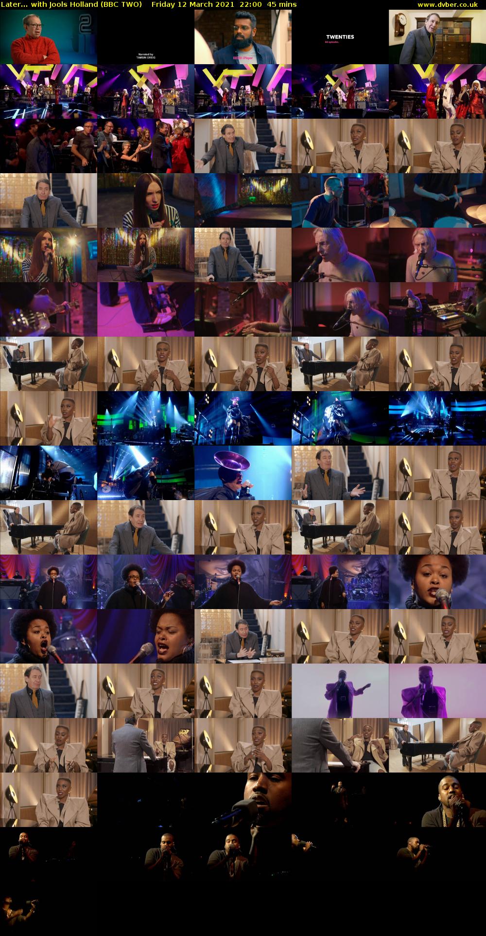 Later... with Jools Holland (BBC TWO) Friday 12 March 2021 22:00 - 22:45