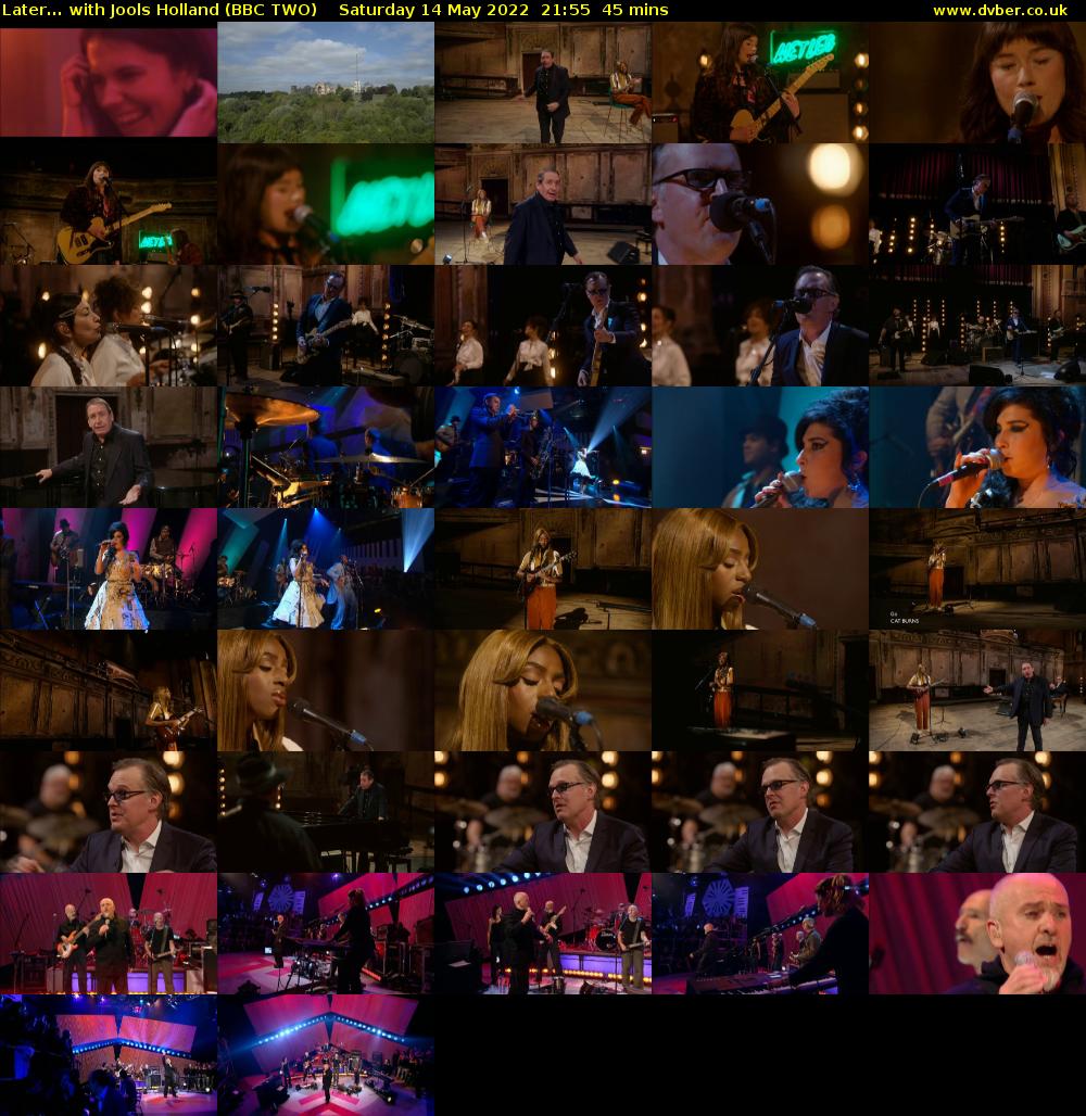 Later... with Jools Holland (BBC TWO) Saturday 14 May 2022 21:55 - 22:40