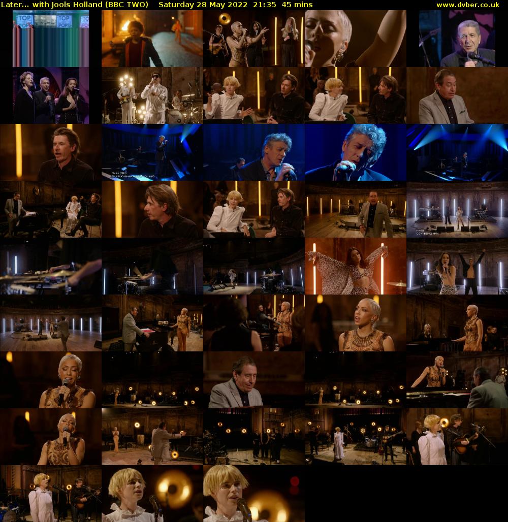Later... with Jools Holland (BBC TWO) Saturday 28 May 2022 21:35 - 22:20