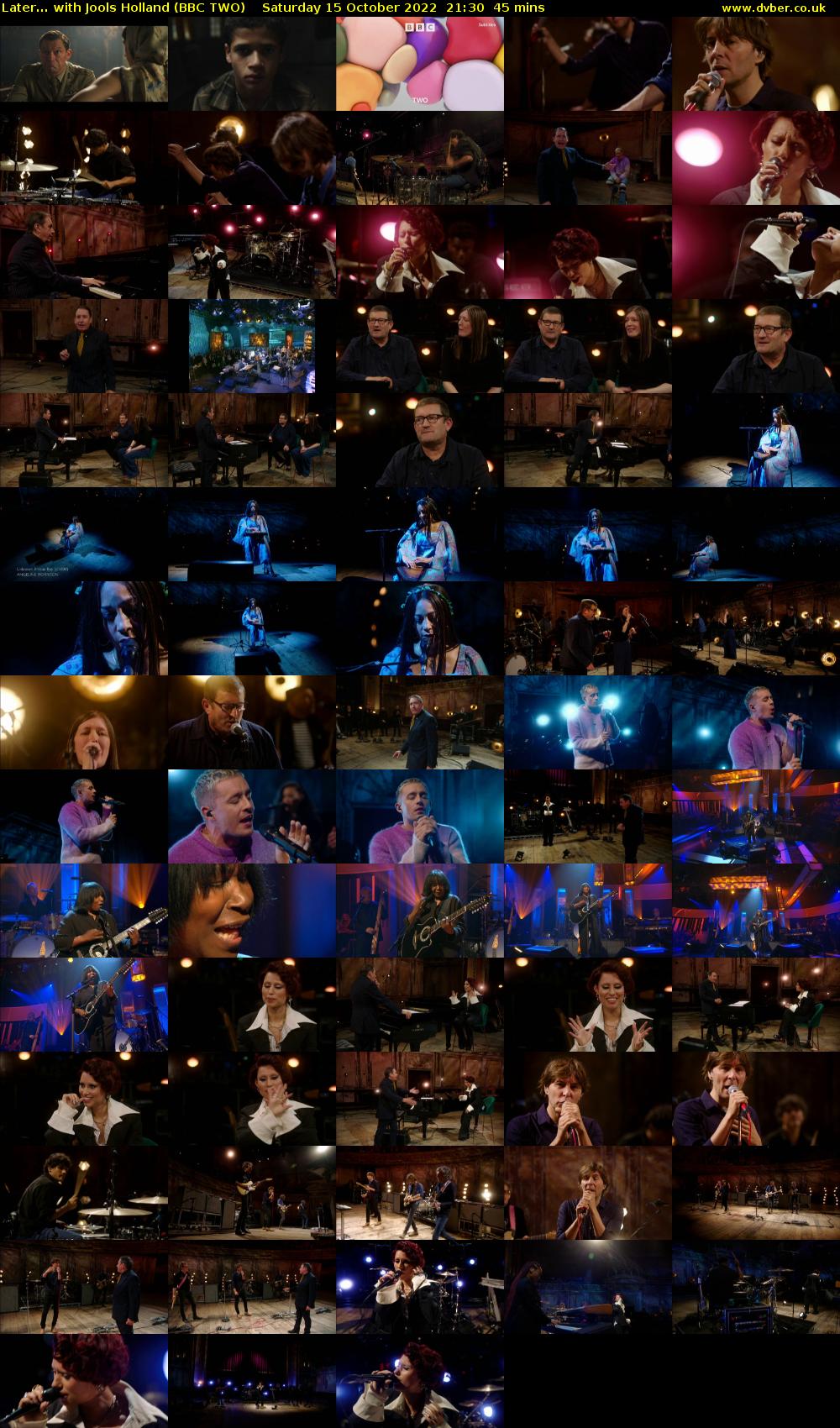 Later... with Jools Holland (BBC TWO) Saturday 15 October 2022 21:30 - 22:15