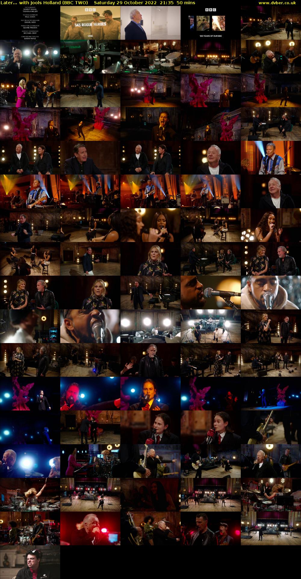 Later... with Jools Holland (BBC TWO) Saturday 29 October 2022 21:35 - 22:25