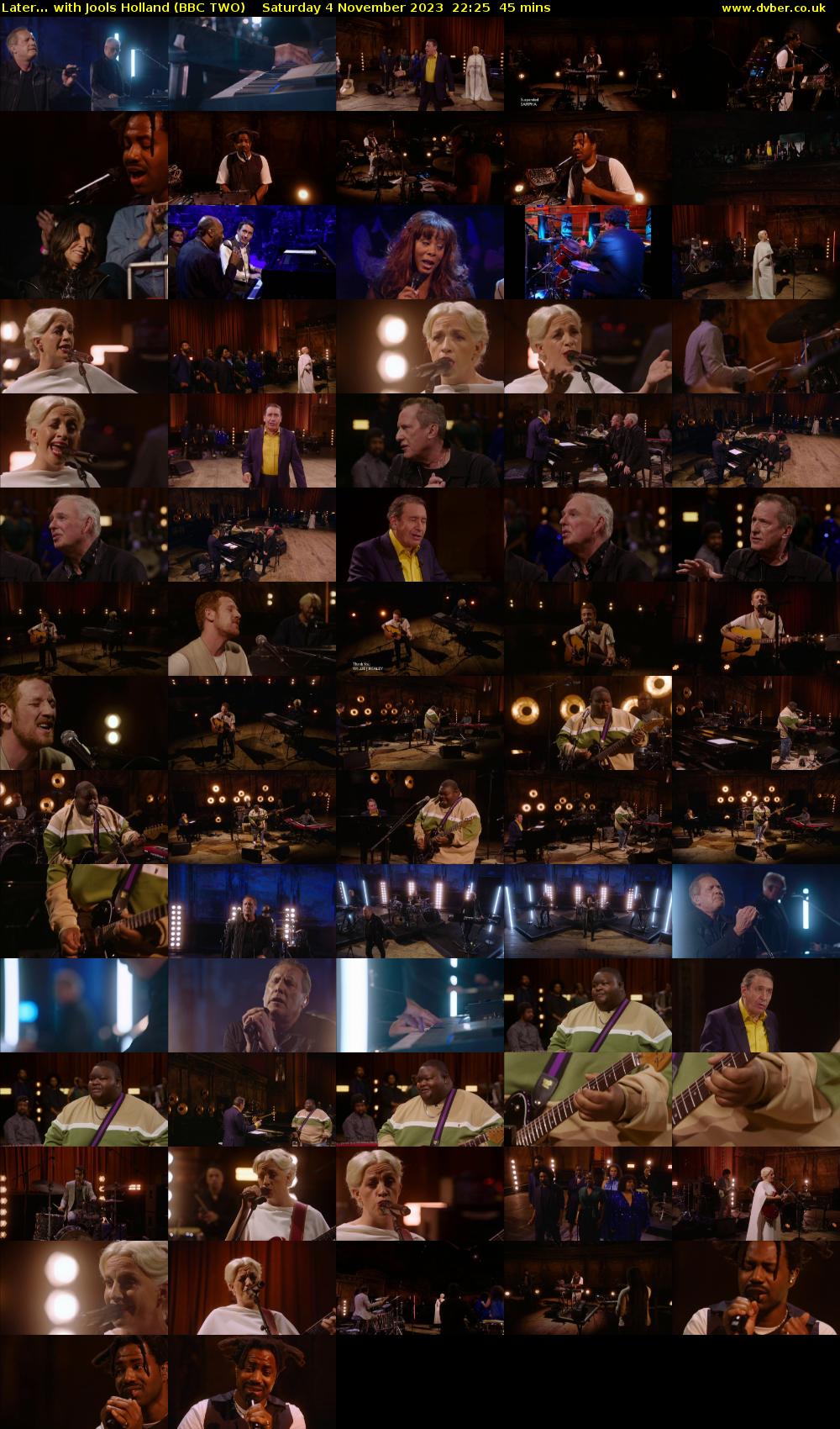 Later... with Jools Holland (BBC TWO) Saturday 4 November 2023 22:25 - 23:10