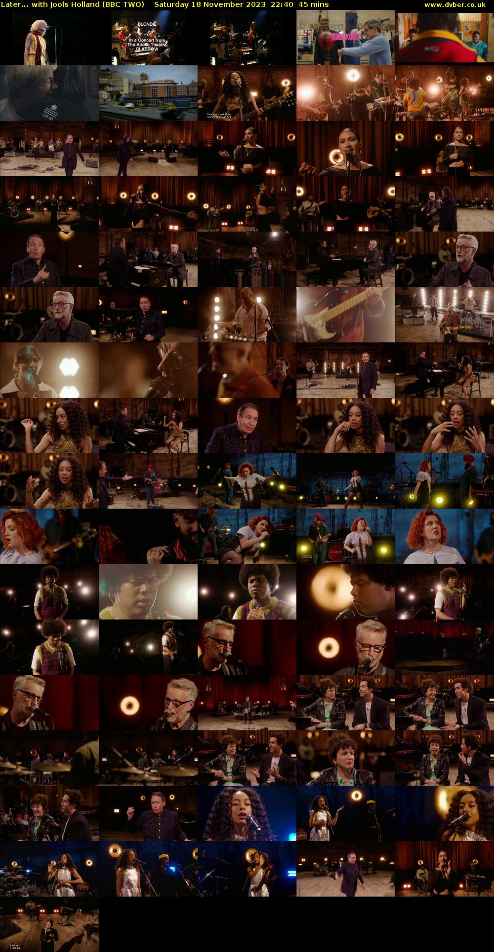 Later... with Jools Holland (BBC TWO) Saturday 18 November 2023 22:40 - 23:25