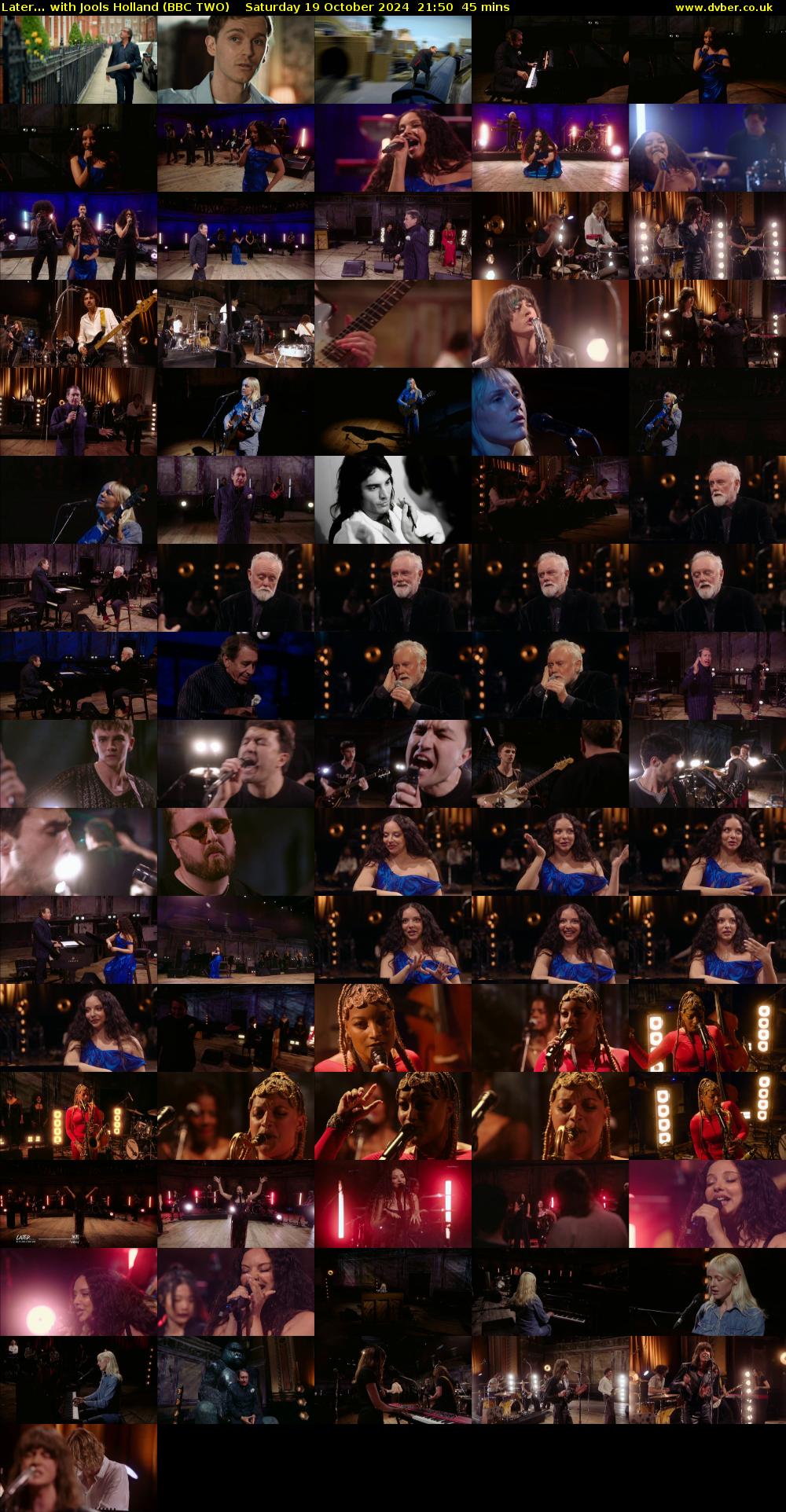 Later... with Jools Holland (BBC TWO) Saturday 19 October 2024 21:50 - 22:35