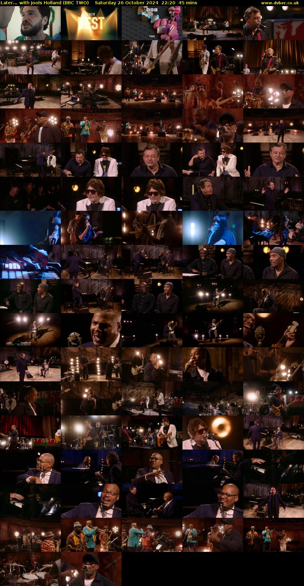 Later... with Jools Holland (BBC TWO) Saturday 26 October 2024 22:20 - 23:05