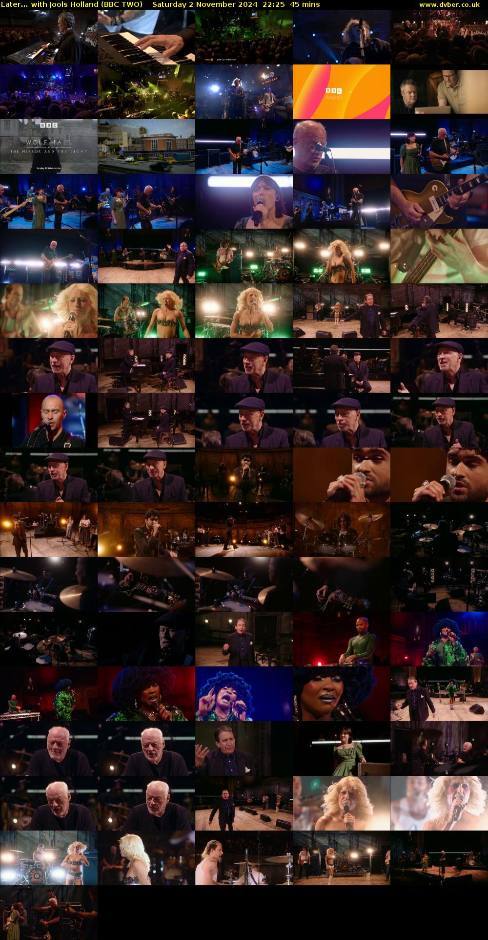 Later... with Jools Holland (BBC TWO) Saturday 2 November 2024 22:25 - 23:10