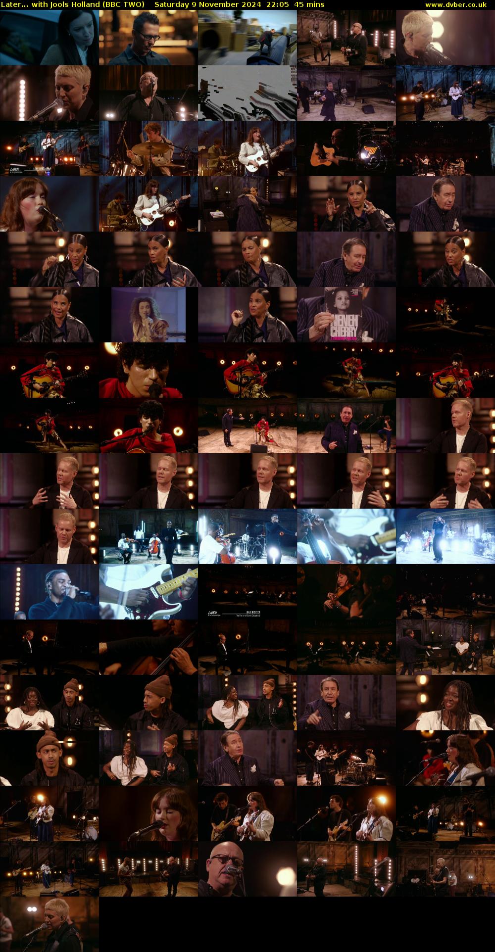 Later... with Jools Holland (BBC TWO) Saturday 9 November 2024 22:05 - 22:50