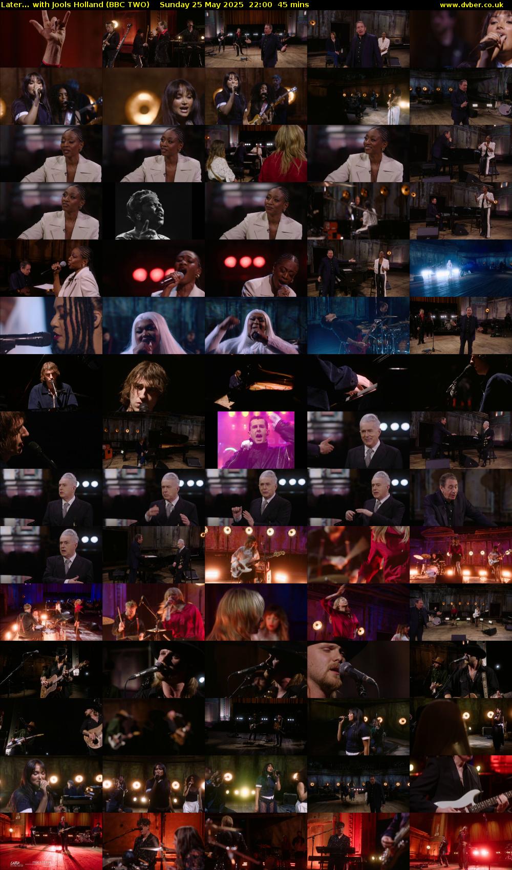 Later... with Jools Holland (BBC TWO) Sunday 25 May 2025 22:00 - 22:45