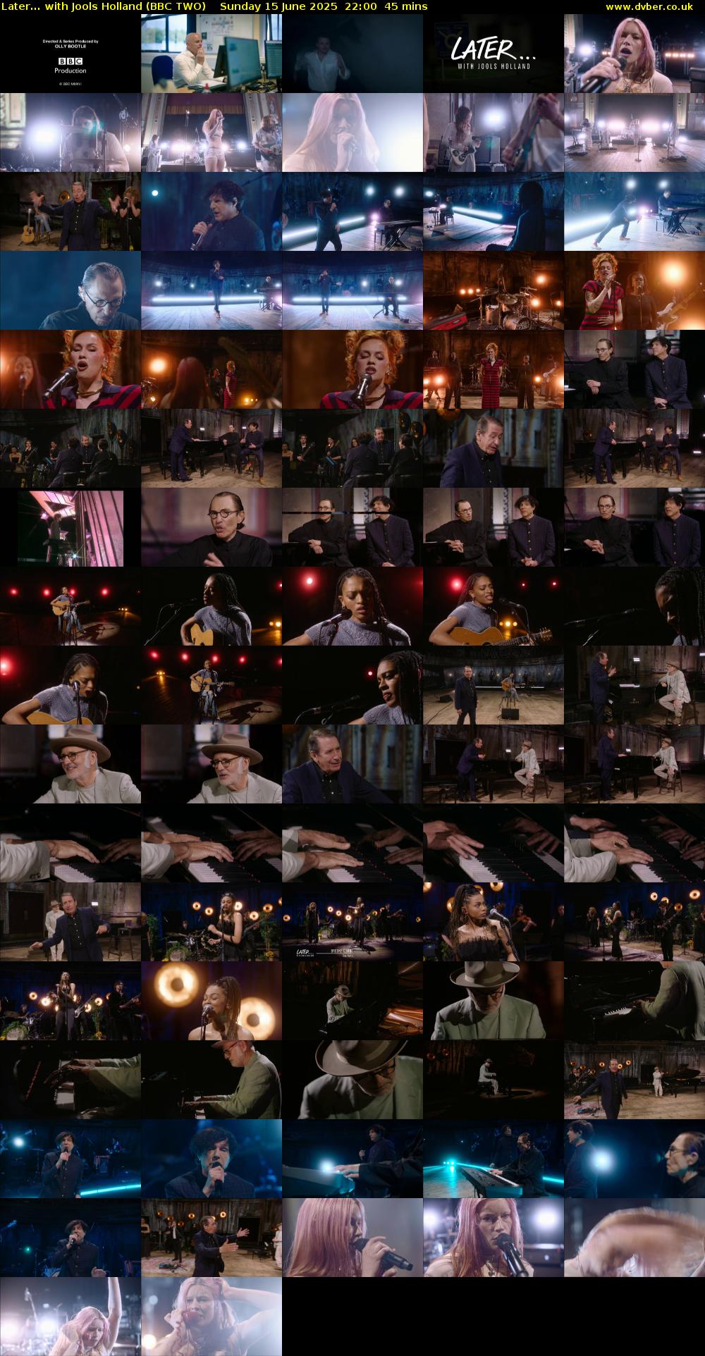 Later... with Jools Holland (BBC TWO) Sunday 15 June 2025 22:00 - 22:45