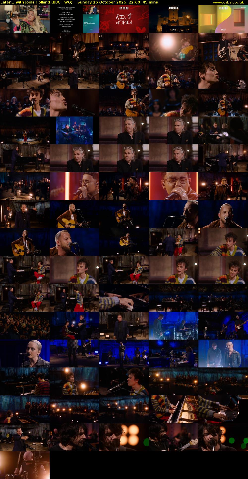 Later... with Jools Holland (BBC TWO) Sunday 26 October 2025 22:00 - 22:45