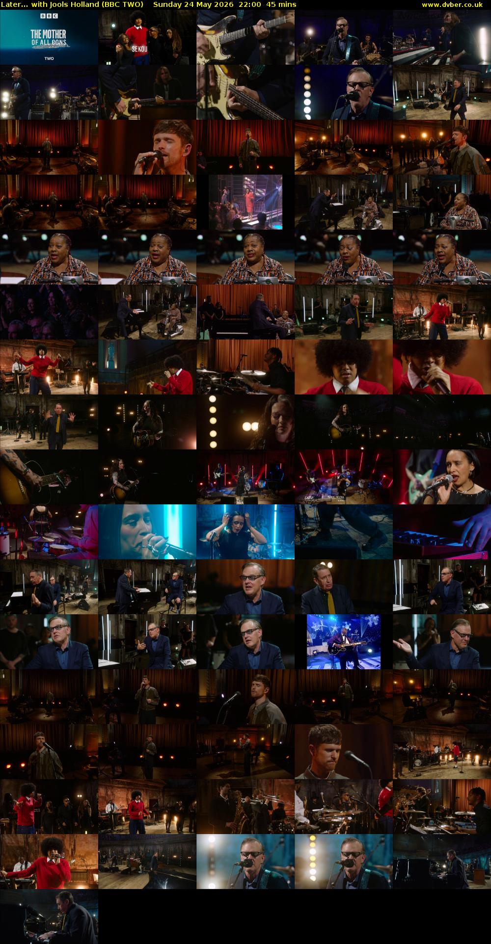 Later... with Jools Holland (BBC TWO) Sunday 24 May 2026 22:00 - 22:45