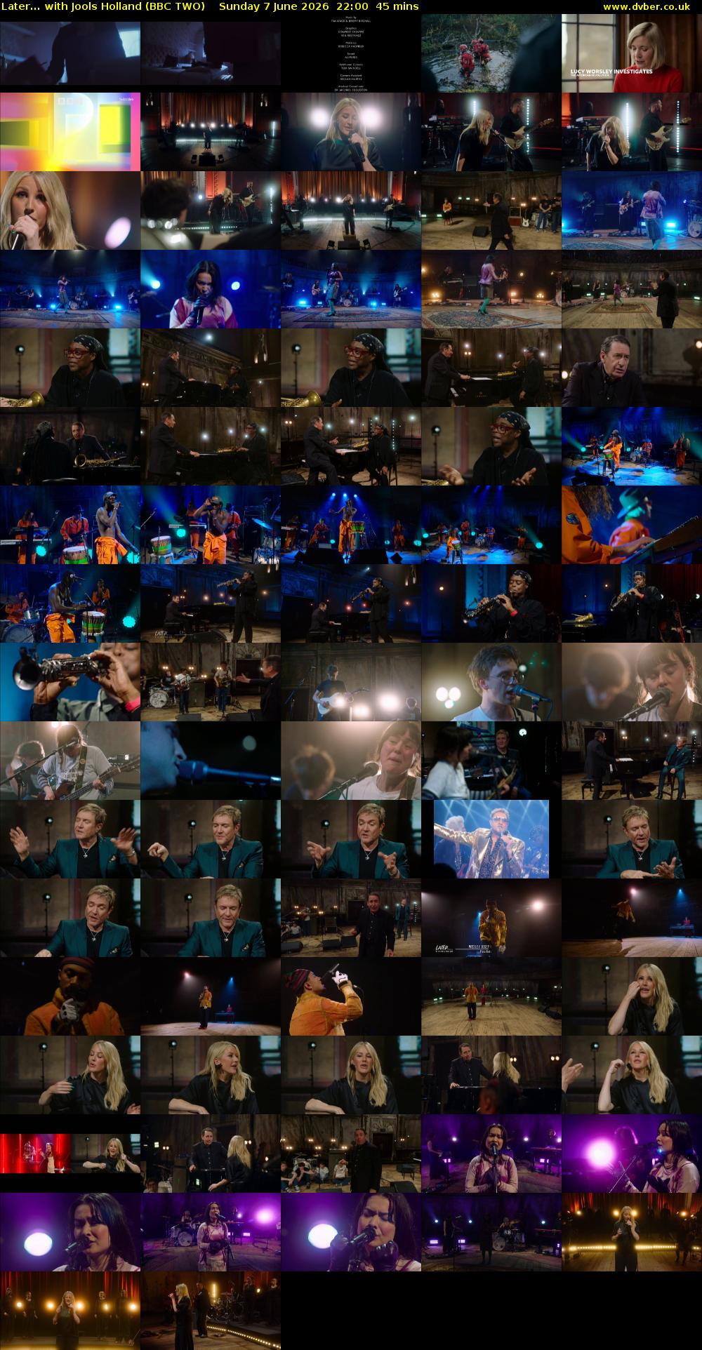 Later... with Jools Holland (BBC TWO) Sunday 7 June 2026 22:00 - 22:45