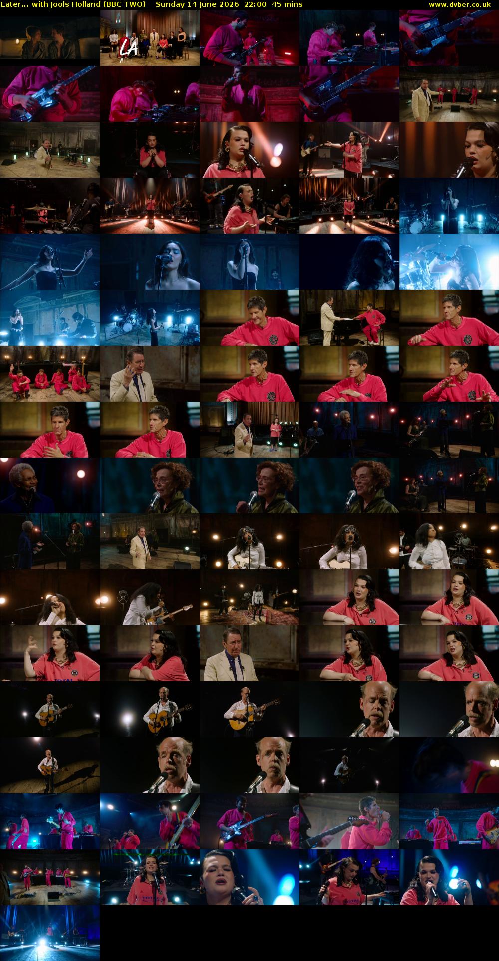 Later... with Jools Holland (BBC TWO) Sunday 14 June 2026 22:00 - 22:45