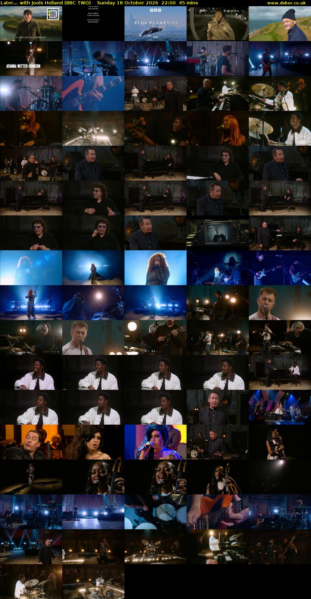 Later... with Jools Holland (BBC TWO) Sunday 18 October 2026 22:00 - 22:45