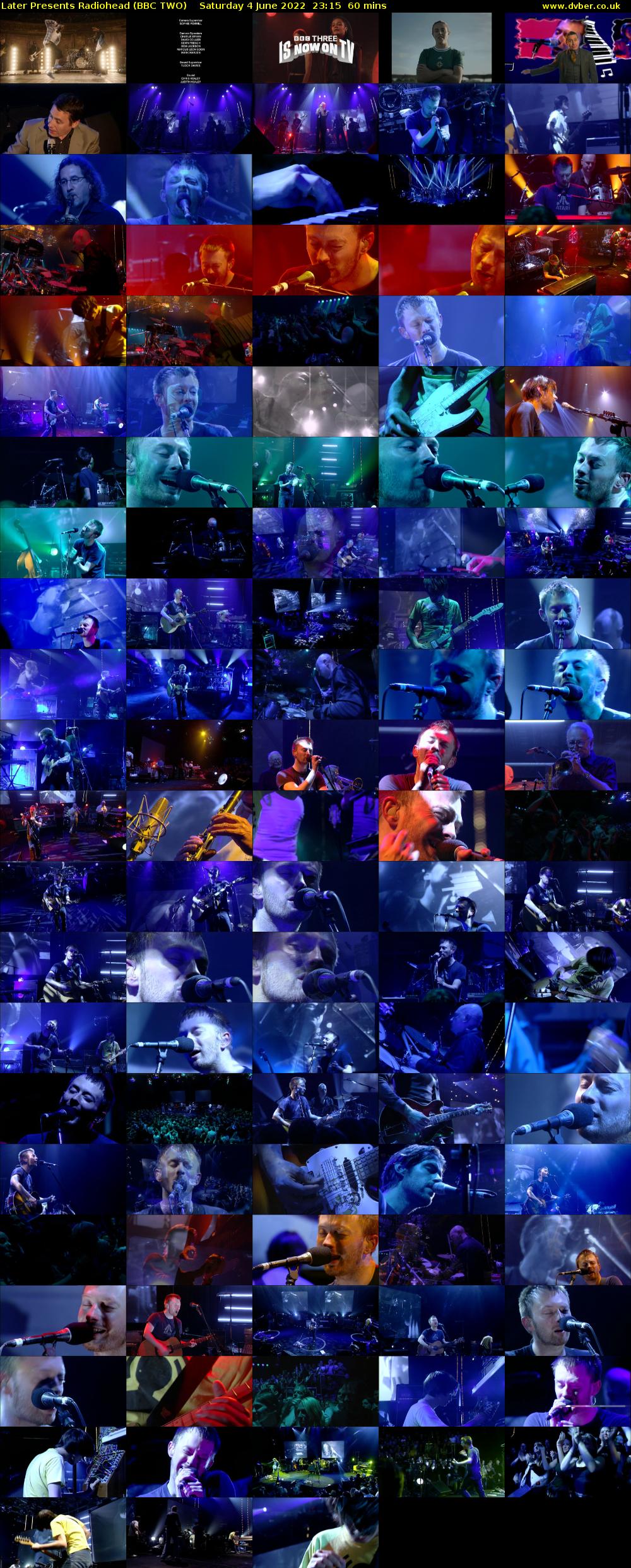 Later Presents Radiohead (BBC TWO) Saturday 4 June 2022 23:15 - 00:15
