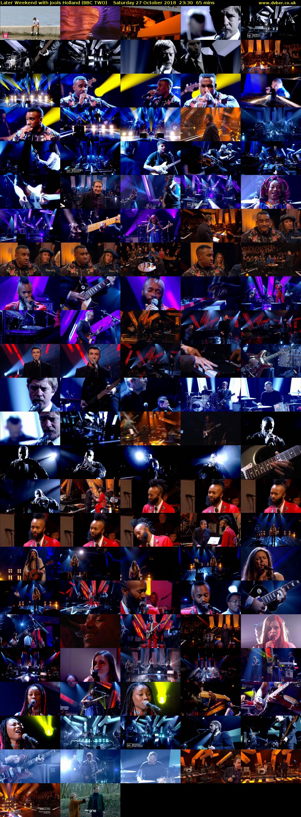 Later Weekend with Jools Holland (BBC TWO) Saturday 27 October 2018 23:30 - 00:35