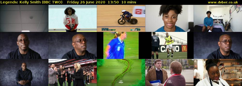 Legends: Kelly Smith (BBC TWO) Friday 26 June 2020 13:50 - 14:00