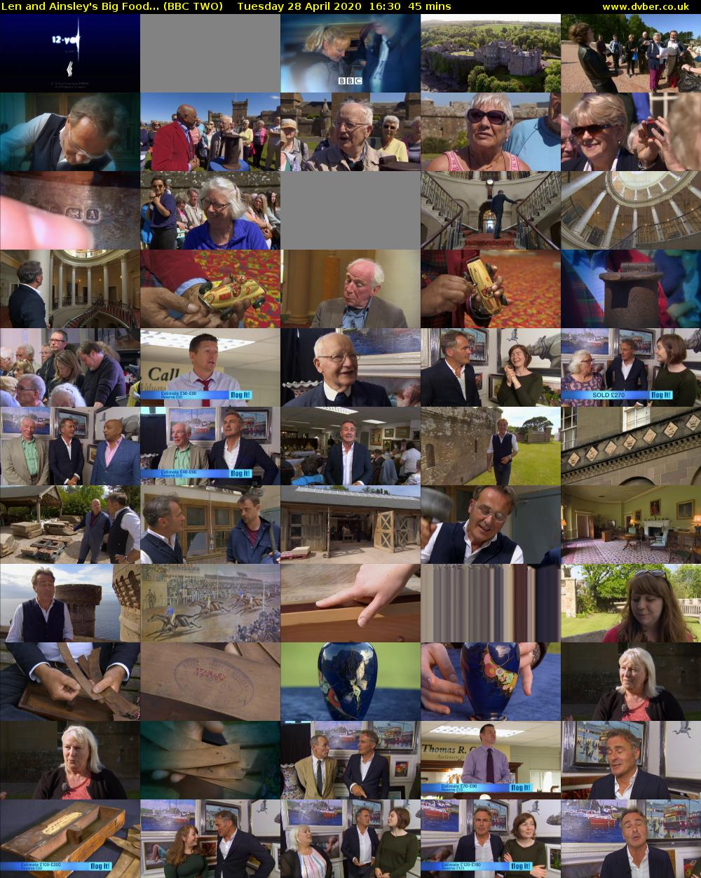 Len and Ainsley's Big Food... (BBC TWO) Tuesday 28 April 2020 16:30 - 17:15