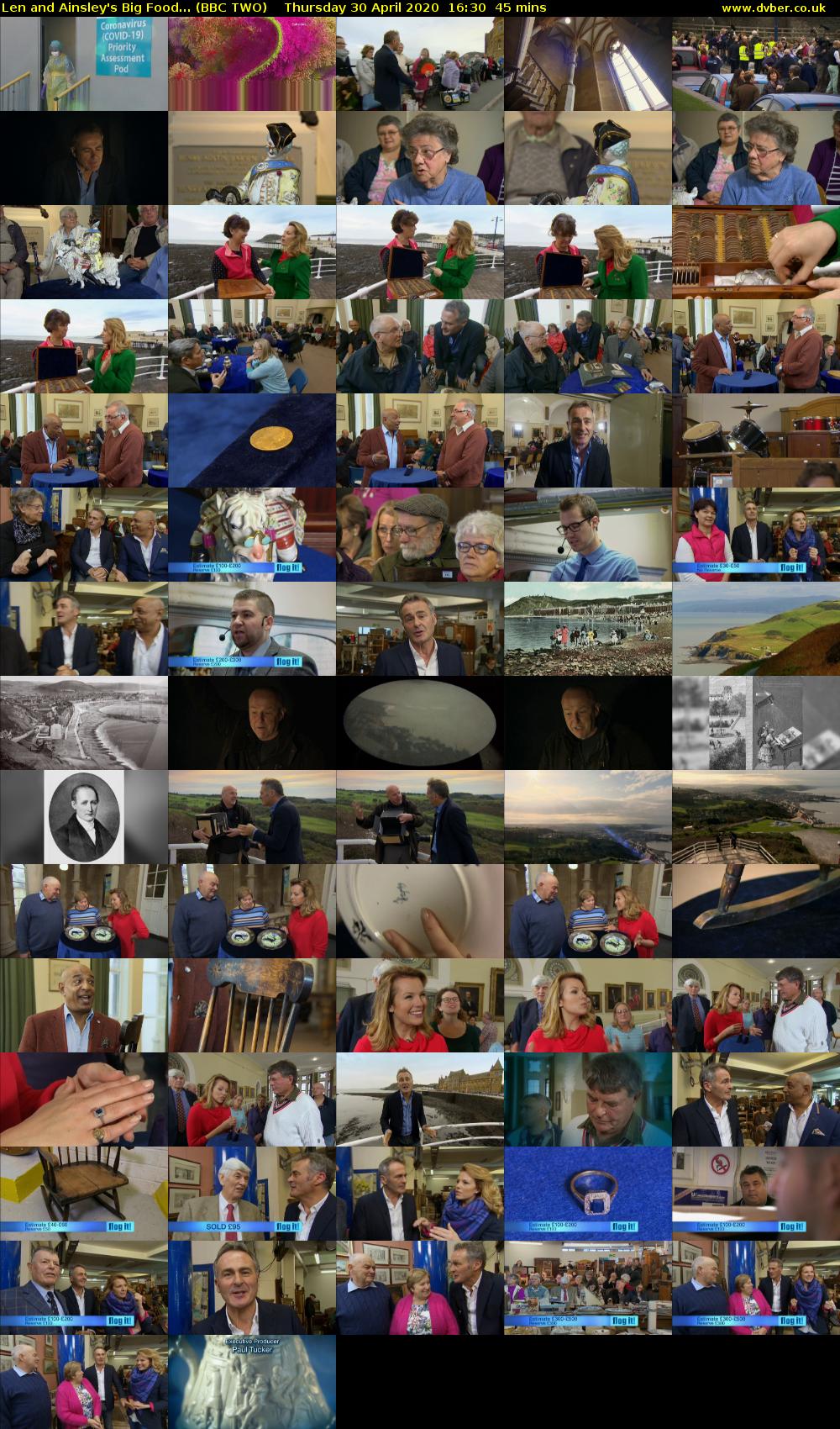 Len and Ainsley's Big Food... (BBC TWO) Thursday 30 April 2020 16:30 - 17:15