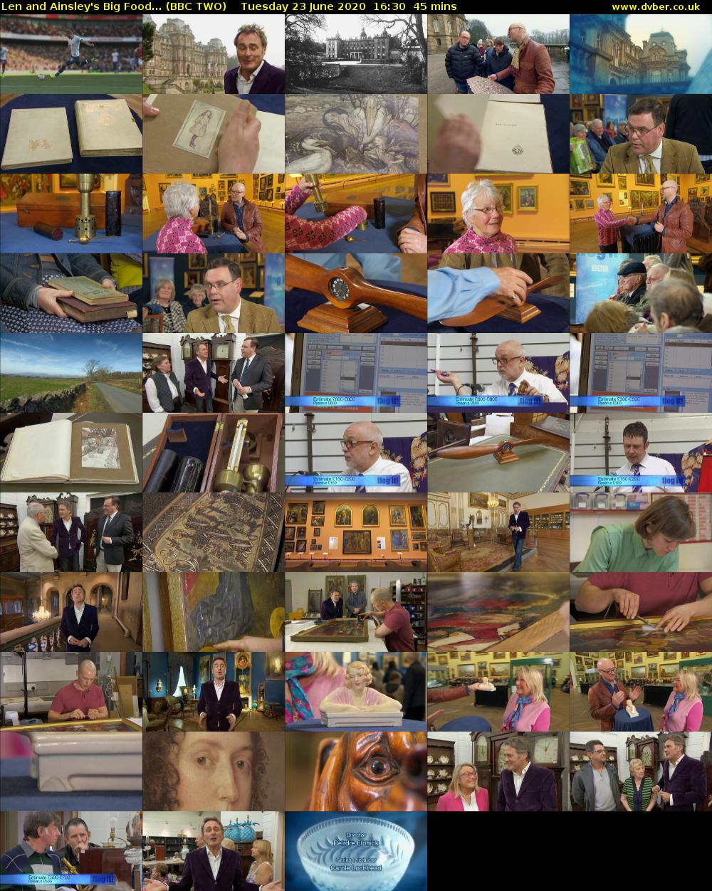 Len and Ainsley's Big Food... (BBC TWO) Tuesday 23 June 2020 16:30 - 17:15
