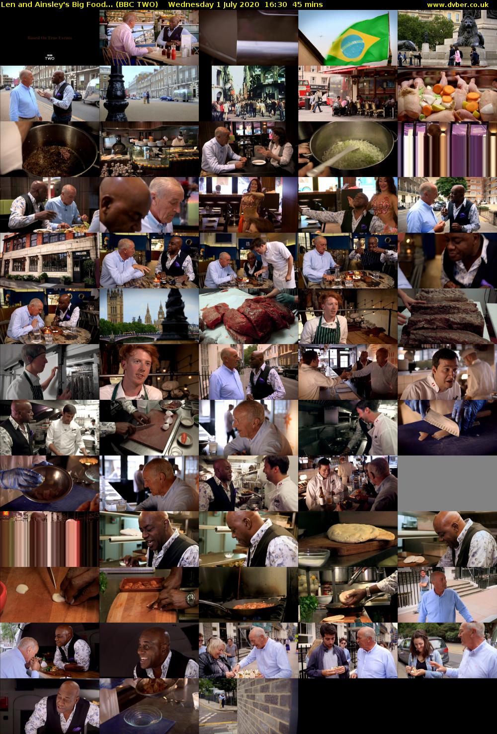 Len and Ainsley's Big Food... (BBC TWO) Wednesday 1 July 2020 16:30 - 17:15