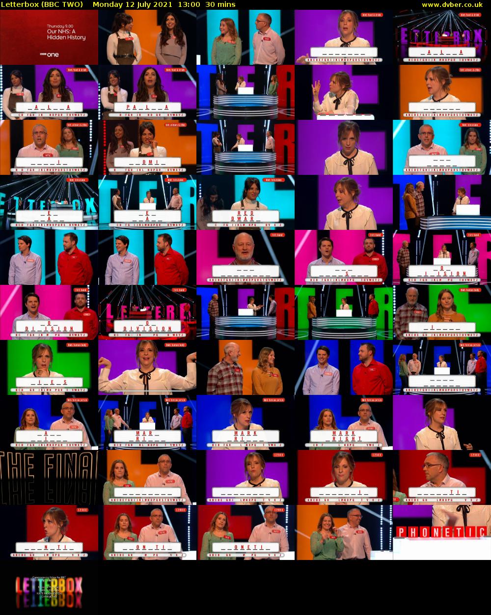 Letterbox (BBC TWO) Monday 12 July 2021 13:00 - 13:30
