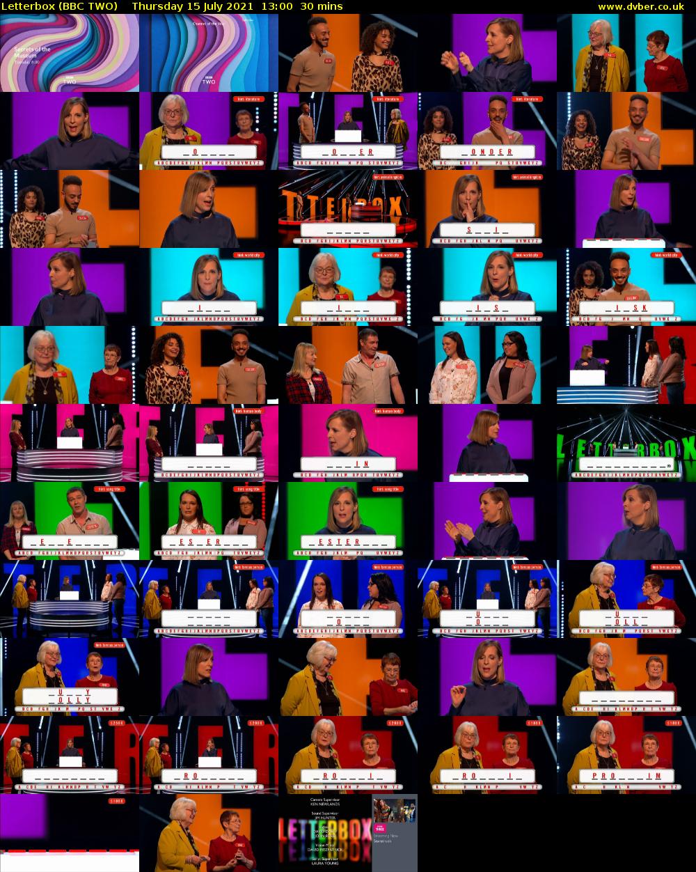 Letterbox (BBC TWO) Thursday 15 July 2021 13:00 - 13:30