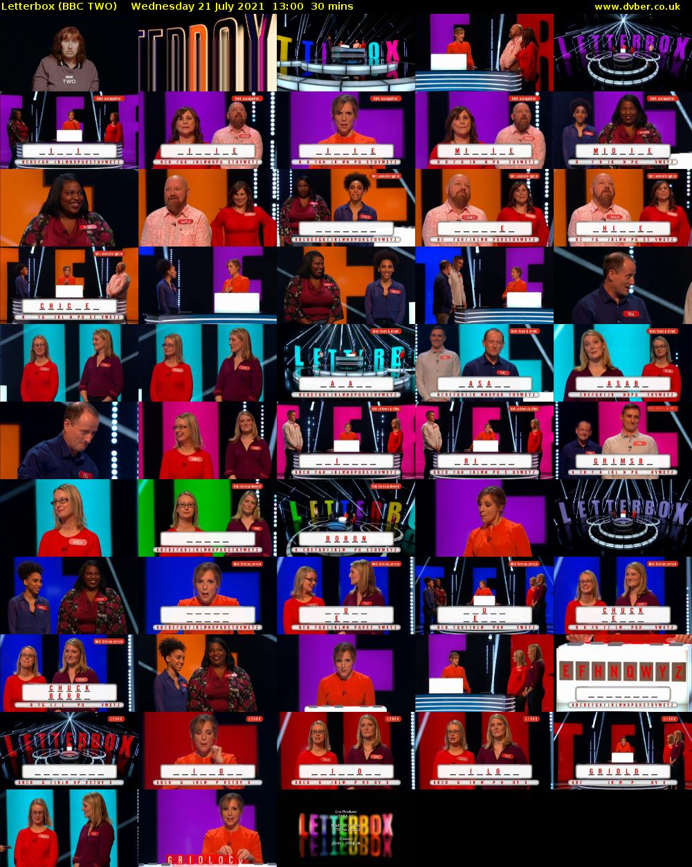 Letterbox (BBC TWO) Wednesday 21 July 2021 13:00 - 13:30
