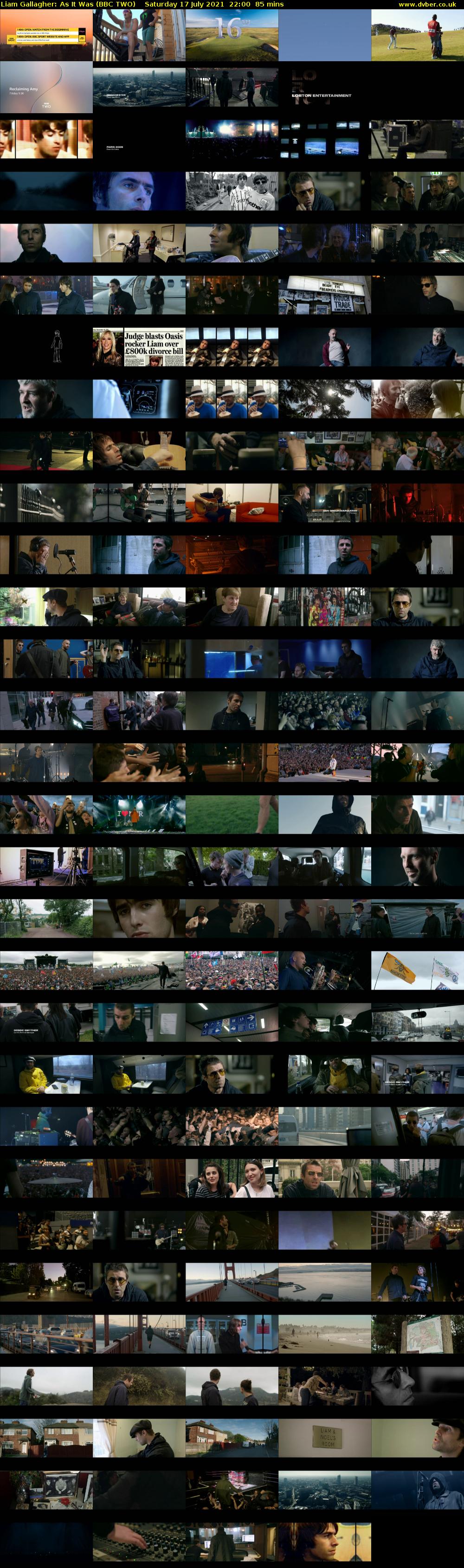 Liam Gallagher: As It Was (BBC TWO) Saturday 17 July 2021 22:00 - 23:25