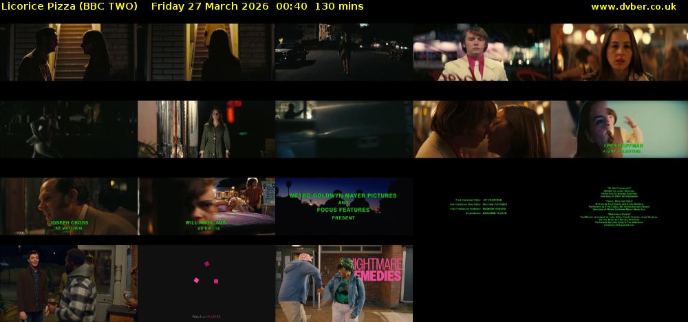 Licorice Pizza (BBC TWO) Friday 27 March 2026 00:40 - 02:50