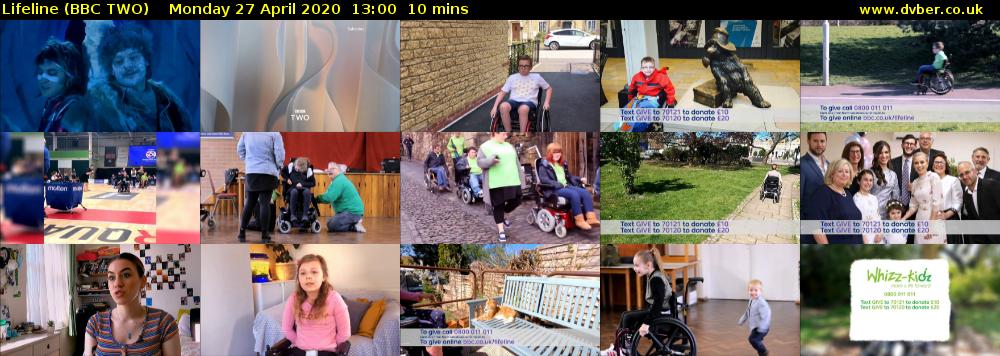 Lifeline (BBC TWO) Monday 27 April 2020 13:00 - 13:10
