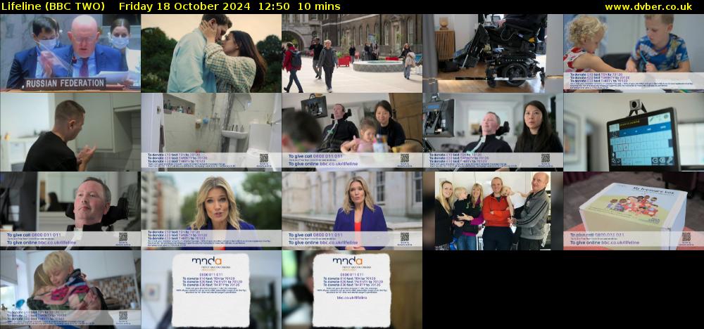 Lifeline (BBC TWO) Friday 18 October 2024 12:50 - 13:00