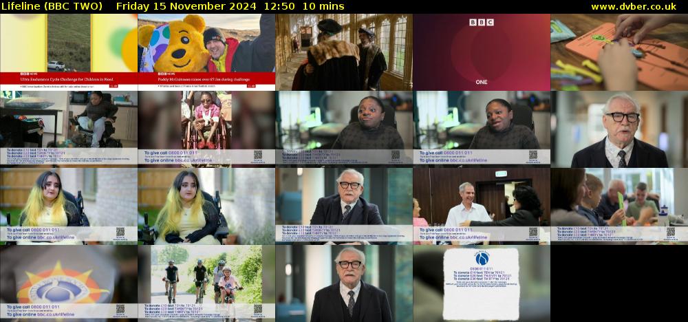 Lifeline (BBC TWO) Friday 15 November 2024 12:50 - 13:00