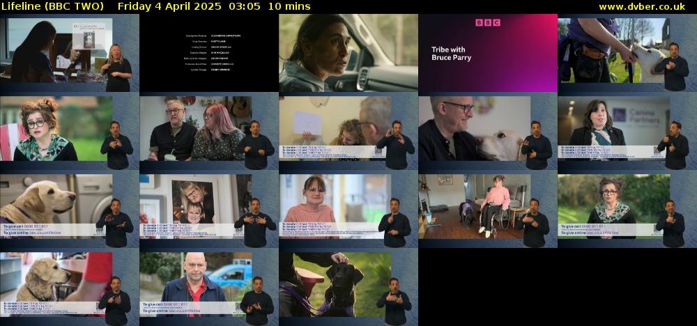 Lifeline (BBC TWO) Friday 4 April 2025 03:05 - 03:15