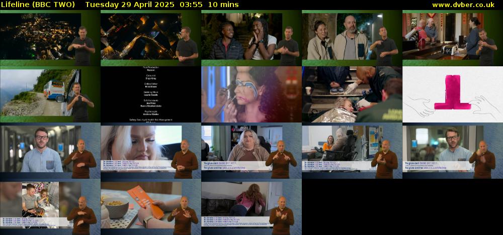 Lifeline (BBC TWO) Tuesday 29 April 2025 03:55 - 04:05