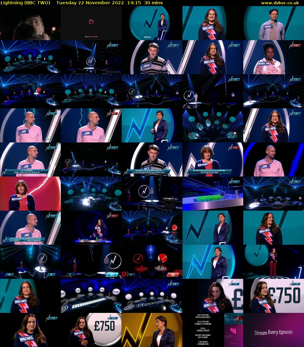 Lightning (BBC TWO) Tuesday 22 November 2022 14:15 - 14:45