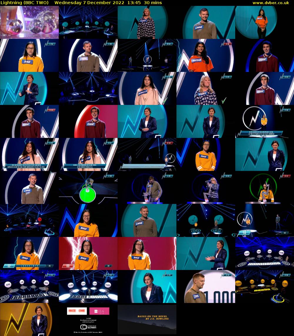 Lightning (BBC TWO) Wednesday 7 December 2022 13:45 - 14:15