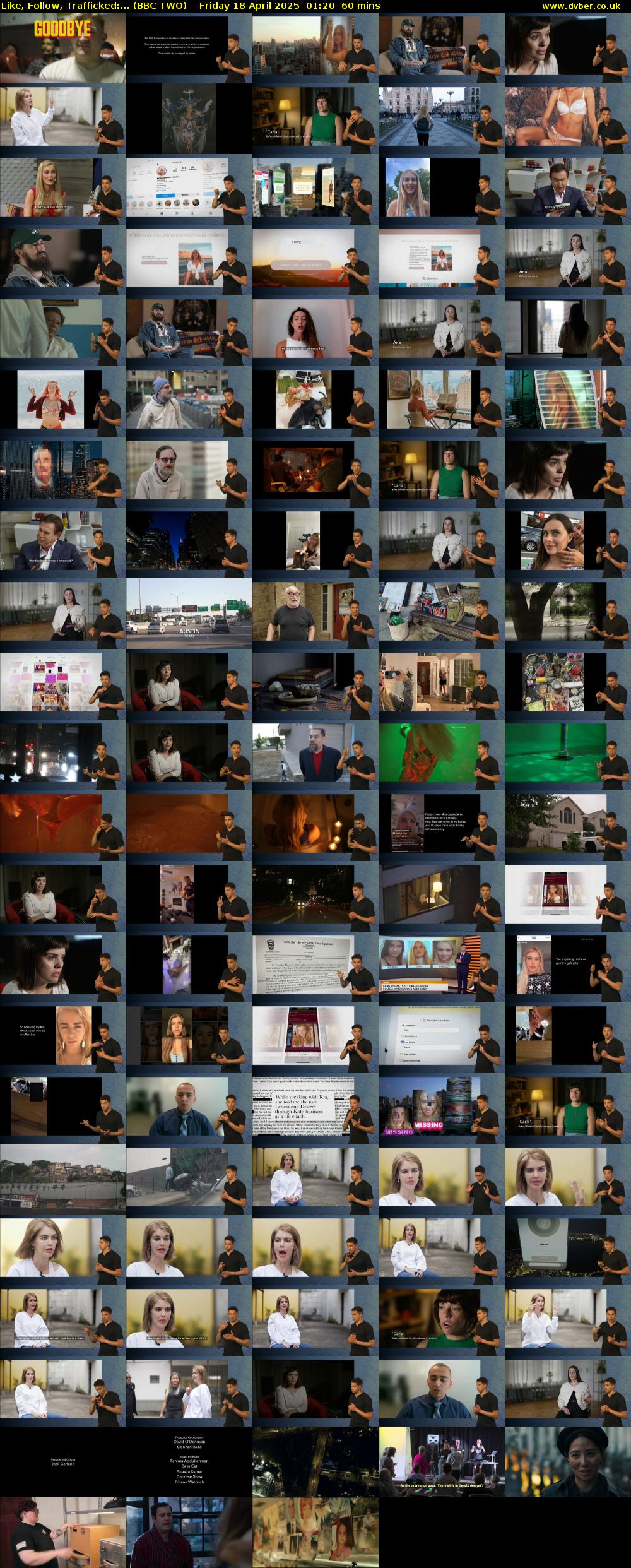 Like, Follow, Trafficked:... (BBC TWO) Friday 18 April 2025 01:20 - 02:20