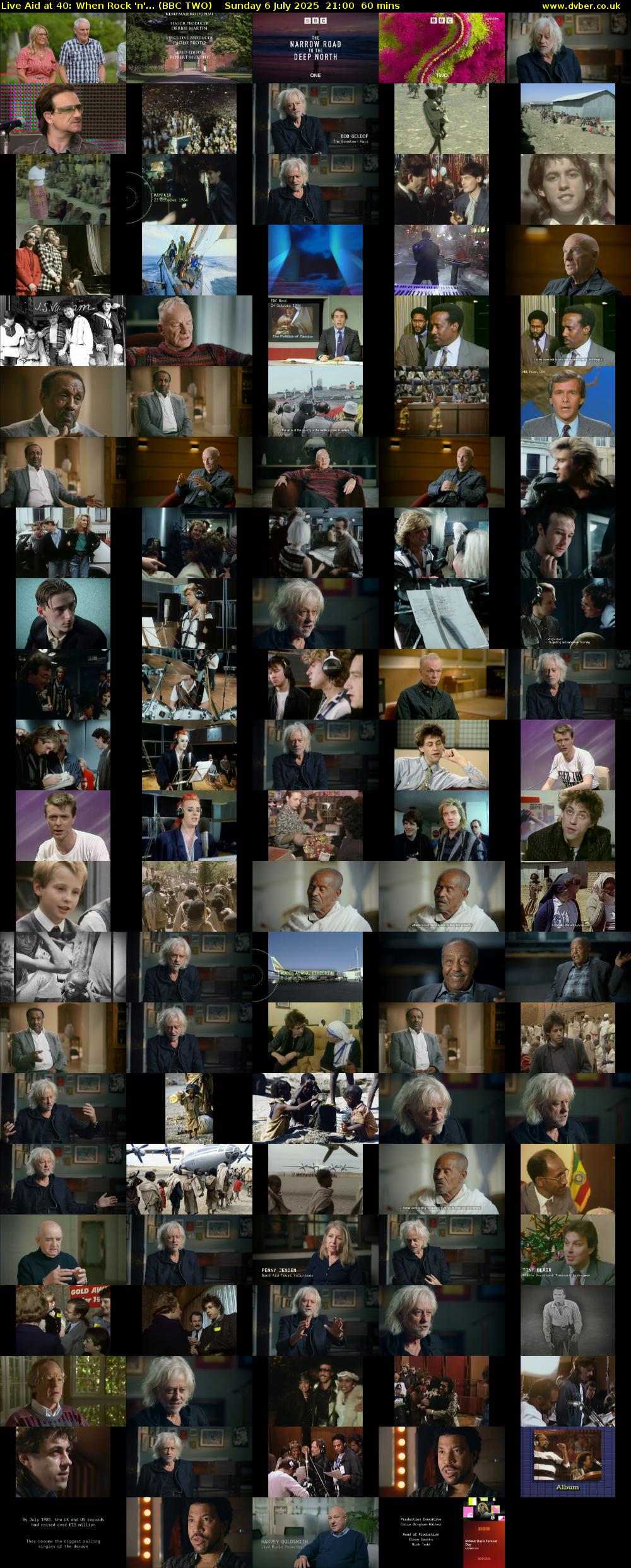 Live Aid at 40: When Rock 'n'... (BBC TWO) Sunday 6 July 2025 21:00 - 22:00