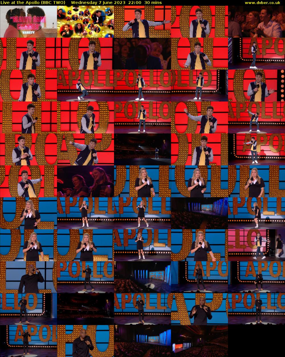 Live at the Apollo (BBC TWO) Wednesday 7 June 2023 22:00 - 22:30