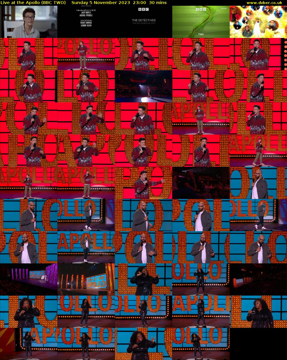 Live at the Apollo (BBC TWO) Sunday 5 November 2023 23:00 - 23:30