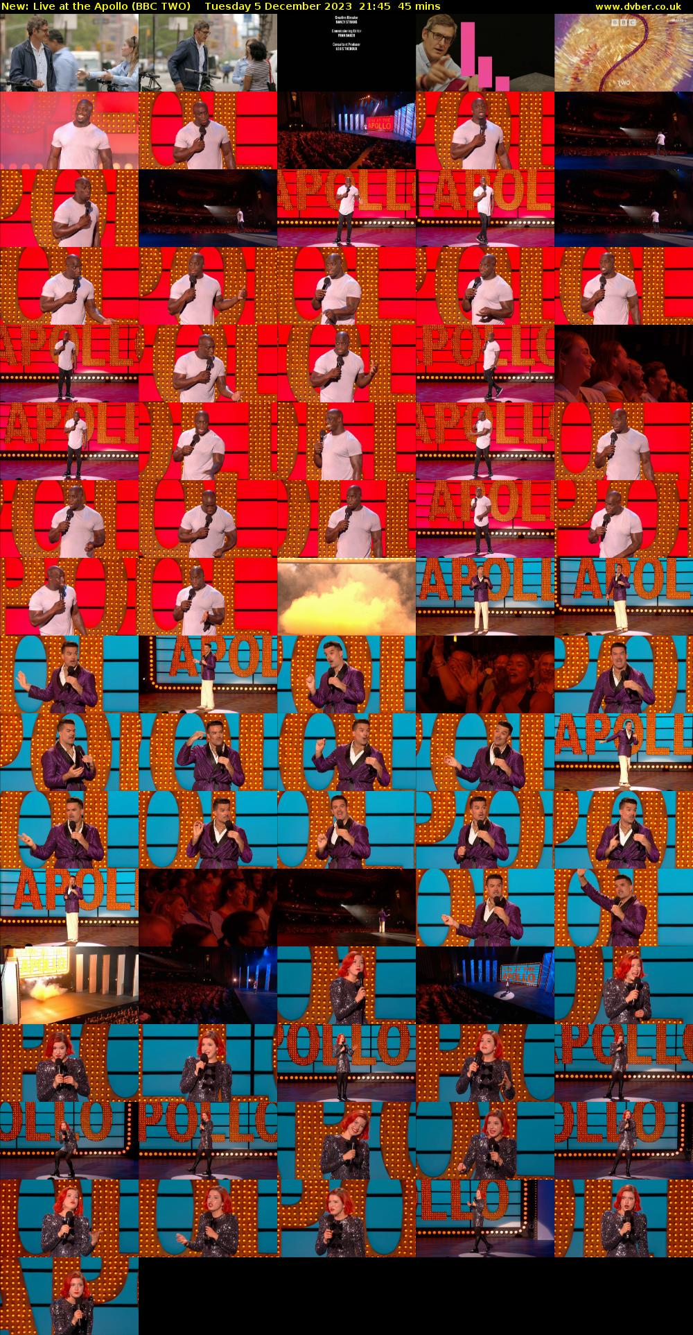 Live at the Apollo (BBC TWO) Tuesday 5 December 2023 21:45 - 22:30