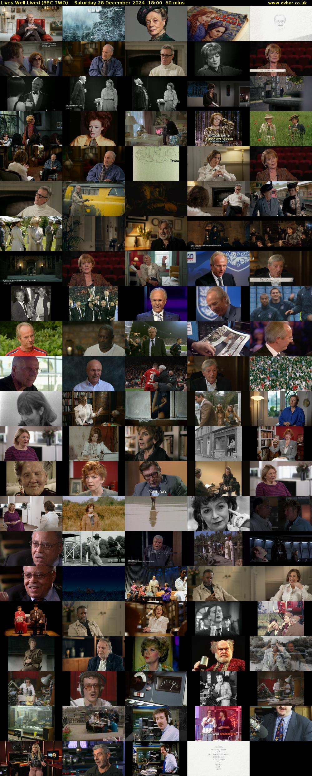 Lives Well Lived (BBC TWO) Saturday 28 December 2024 18:00 - 19:00