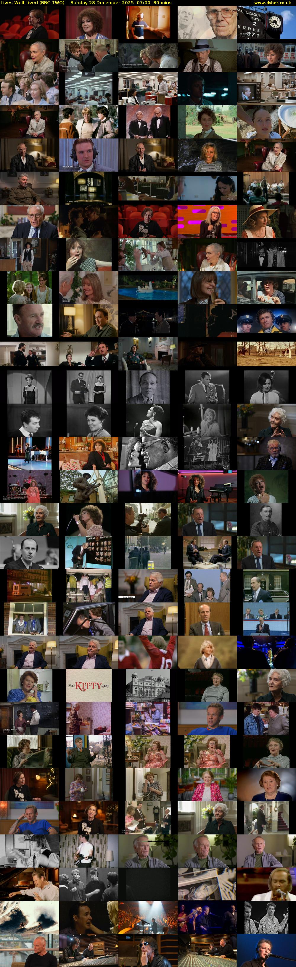 Lives Well Lived (BBC TWO) Sunday 28 December 2025 07:00 - 08:20