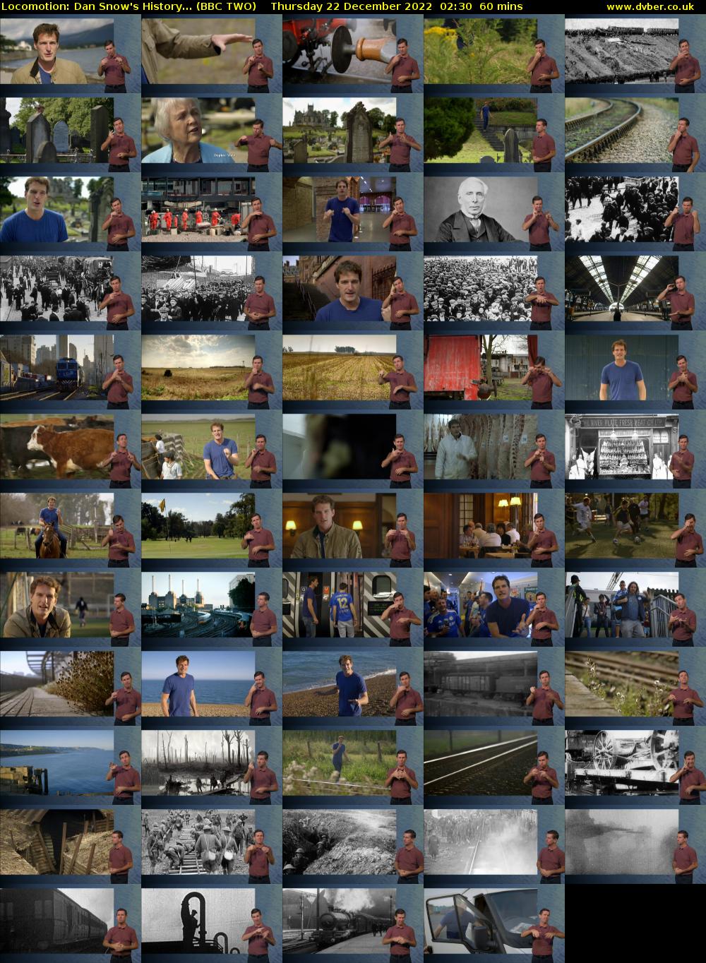 Locomotion: Dan Snow's History... (BBC TWO) Thursday 22 December 2022 02:30 - 03:30
