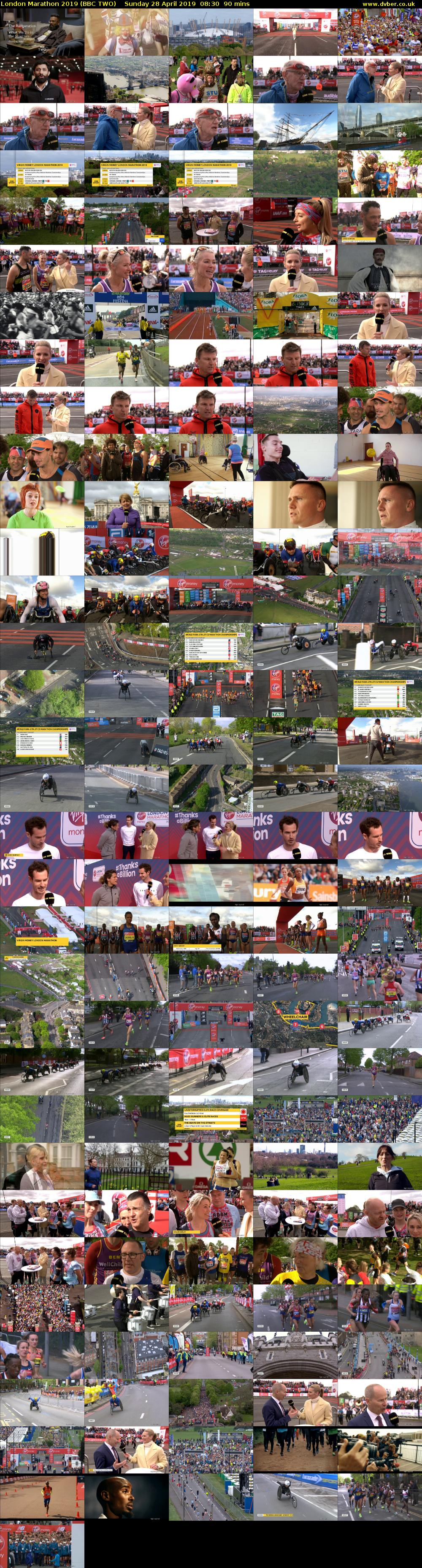 London Marathon 2019 (BBC TWO) Sunday 28 April 2019 08:30 - 10:00